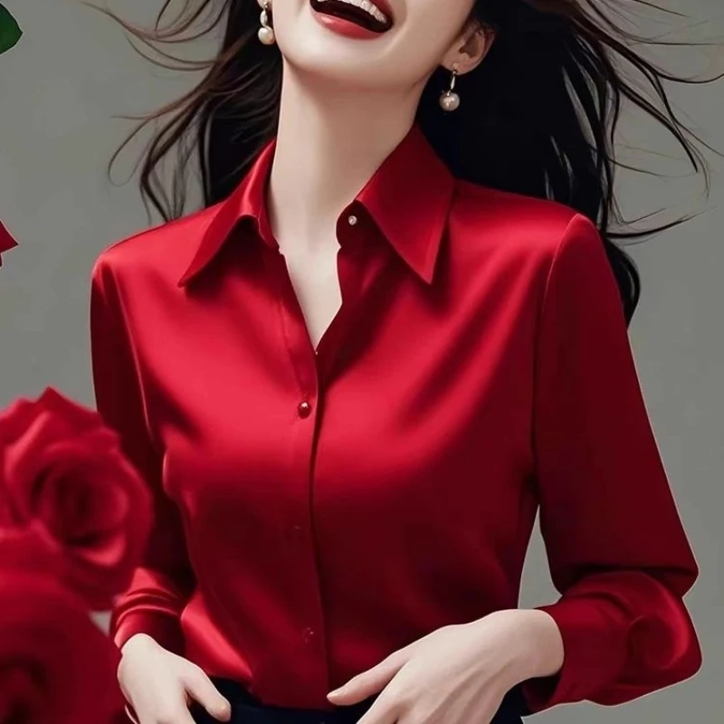 Office Lady Long Sleeve Polo Neck Plus Size Blouse Spring Autumn Loose Simplicity Vintage Shirts Fashion Korean Women Clothing
Office Lady Long Sleeve Polo Neck Plus Size Blouse Spring Autumn Loose Simplicity Vintage Shirts Fashion Korean Women Clothing