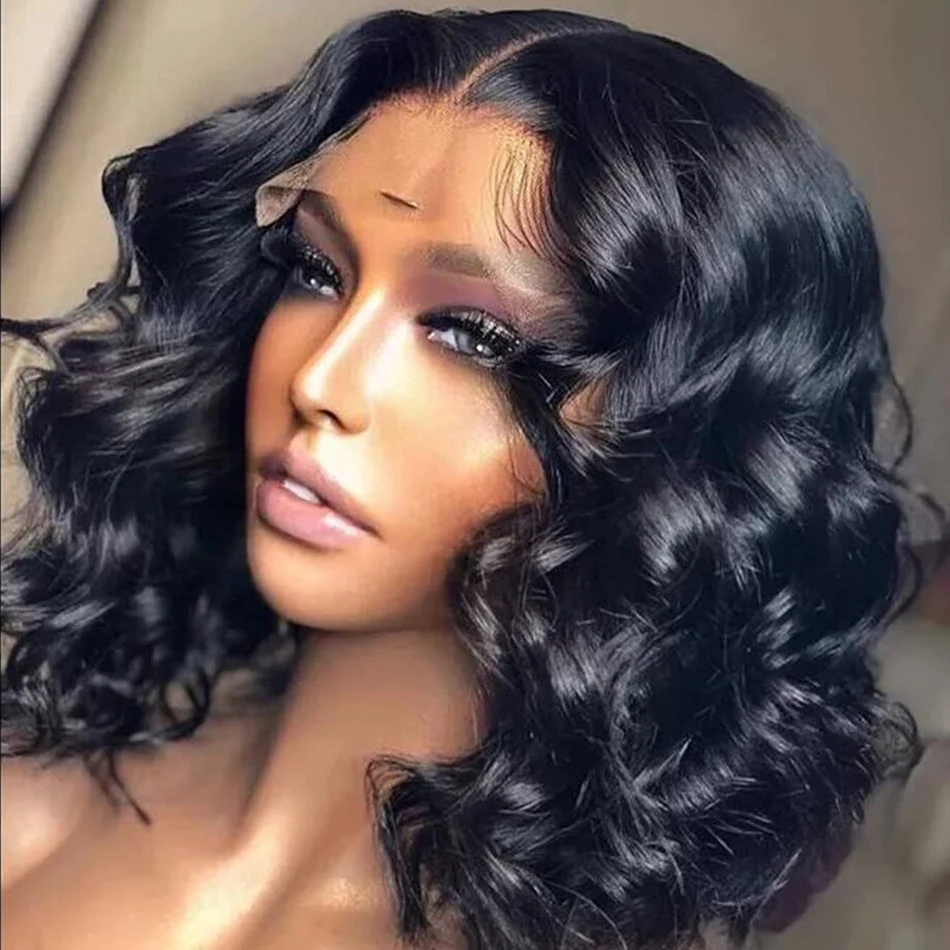 Bob Wig Human Hair Loose Body Wave 13x4 HD Lace Front Wigs Human Hair 200 Density Natural Black Short Bob Wigs for Women
Bob Wig Human Hair Loose Body Wave 13x4 HD Lace Front Wigs Human Hair 200 Density Natural Black Short Bob Wigs for Women