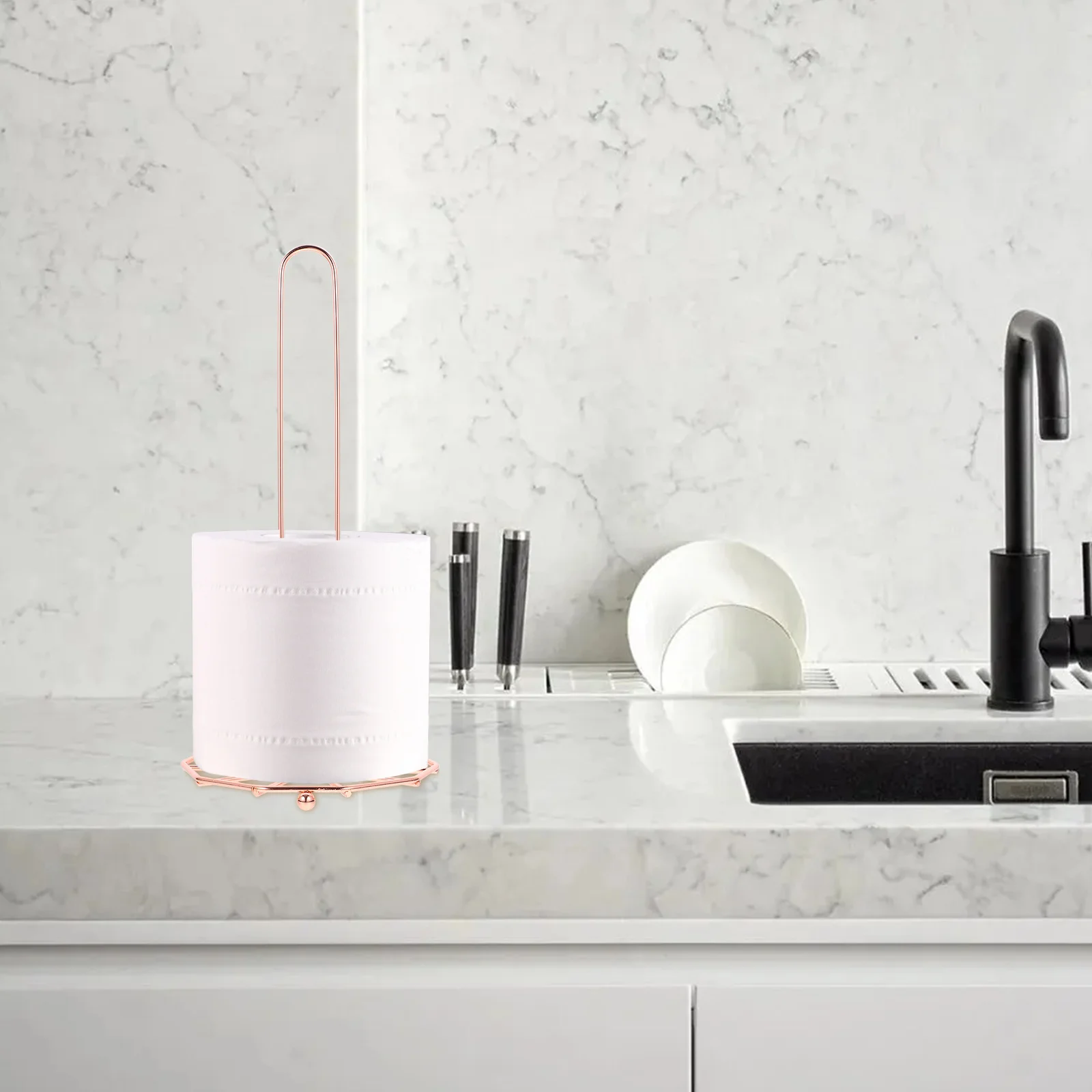 European Style Iron Kitchen Paper Towel Holder Golden Metal Paper Roll Stand Countertop Storage Rack for Dining Table and Office
European Style Iron Kitchen Paper Towel Holder Golden Metal Paper Roll Stand Countertop Storage Rack for Dining Table and Office