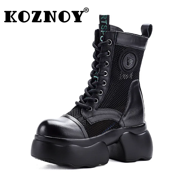 Koznoy 9cm Ethnic Cow Genuine Leather Women Platform Wedge Ankle Booties Sandals Breathable Hollow Zip Summer Fashion Shoes
Koznoy 9cm Ethnic Cow Genuine Leather Women Platform Wedge Ankle Booties Sandals Breathable Hollow Zip Summer Fashion Shoes