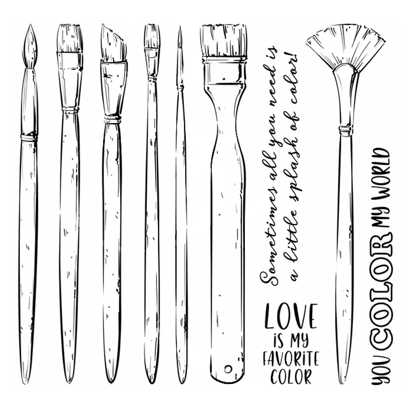 Color My World Clear Stamps Paintbrush Sentiments Stamps for DIY Scrapbooking Craft Making Photo Album Paper Card 33
Color My World Clear Stamps Paintbrush Sentiments Stamps for DIY Scrapbooking Craft Making Photo Album Paper Card 33