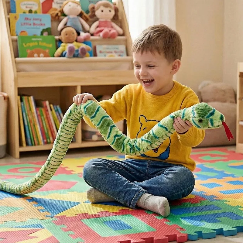 New 120cm Cute Snake Plush Toys Pit Viper Realistic Stuffed Cobra Animal Soft Cotton Cuddly Doll Python Birthday Gifts for Boys
New 120cm Cute Snake Plush Toys Pit Viper Realistic Stuffed Cobra Animal Soft Cotton Cuddly Doll Python Birthday Gifts for Boys