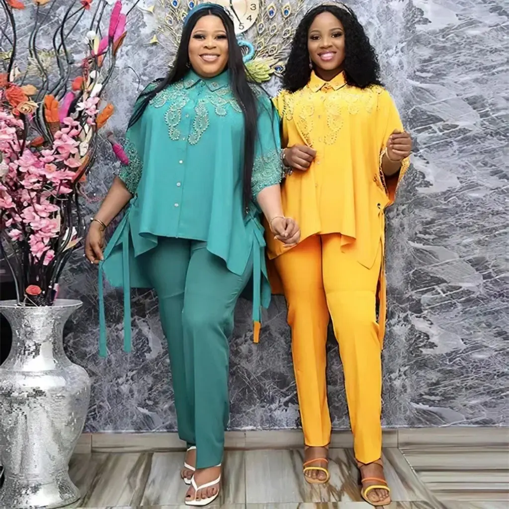 African OL Commuter Temperament Two-Piece Set Large Size Women's Pencil Pants & Shirt European And American Style
African OL Commuter Temperament Two-Piece Set Large Size Women's Pencil Pants & Shirt European And American Style