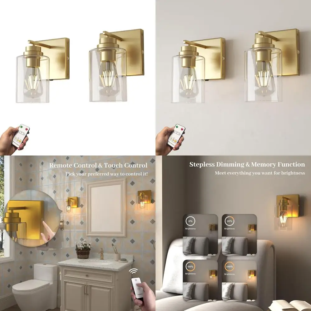 Набор из двух перезаряжаемых настенных бра с регулируемой яркостью и пультом дистанционного управления, простая установка для дома, латунная отделка
Набор из двух перезаряжаемых настенных бра с регулируемой яркостью и пультом дистанционного управления, простая установка для дома, латунная отделка