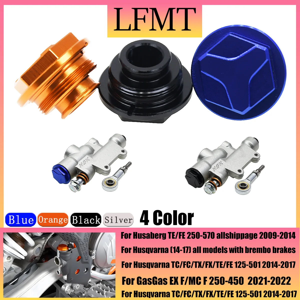 LFMT Motorcycle Rear Brake Reservoir Cap For Husqvarna 125-501 TE FE TC FC TX FX 2014-2017 TC FC 2019-2021 With Brembo Brakes
LFMT Motorcycle Rear Brake Reservoir Cap For Husqvarna 125-501 TE FE TC FC TX FX 2014-2017 TC FC 2019-2021 With Brembo Brakes