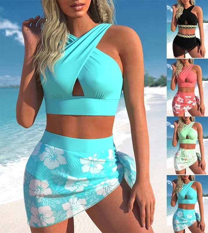 Women's Beachwear Solid Color Halter Women's Tankini Swimwear Two Piece Bikini Set Beachwear S-6XL
Women's Beachwear Solid Color Halter Women's Tankini Swimwear Two Piece Bikini Set Beachwear S-6XL