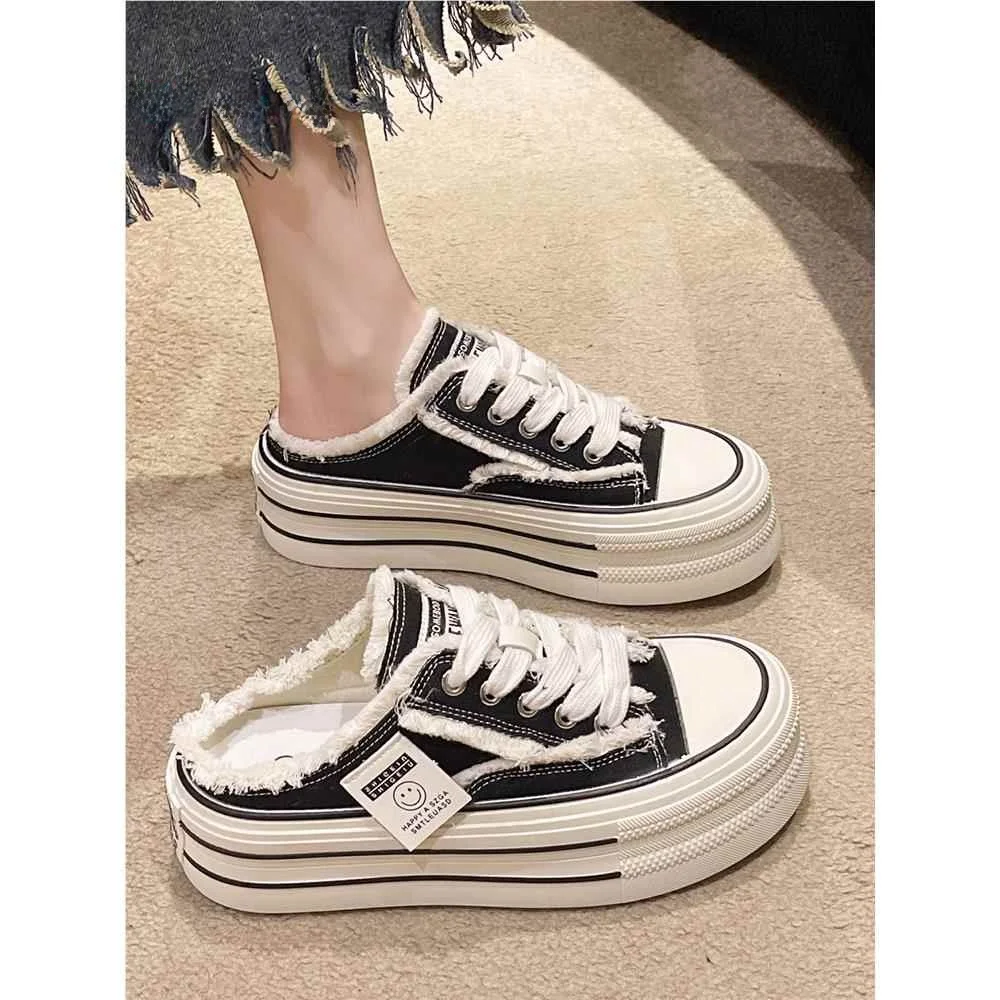 Women's Canvas Slippers Open-Toe Summer Outdoor Wear 2026 New Style No-Back Thick Bottom Casual Slip-On Trendy Shoes
Women's Canvas Slippers Open-Toe Summer Outdoor Wear 2026 New Style No-Back Thick Bottom Casual Slip-On Trendy Shoes