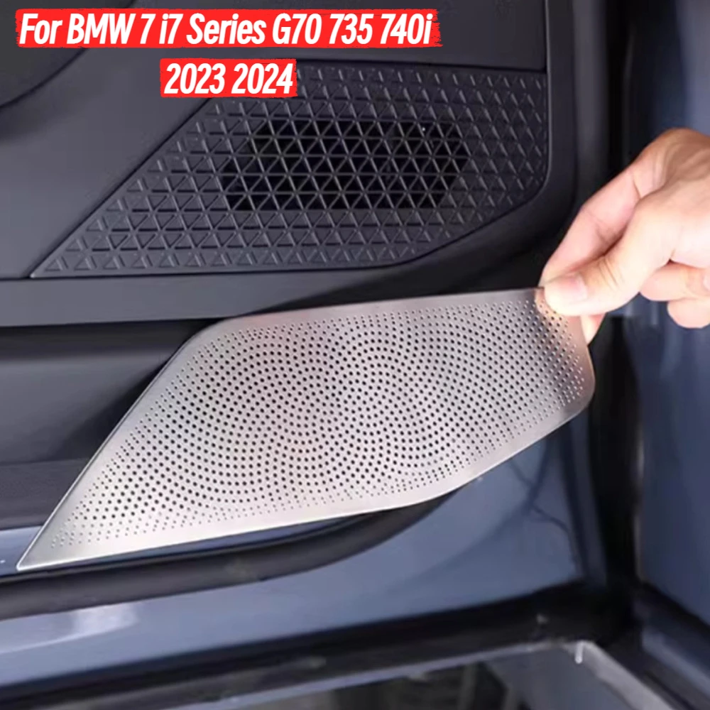 For BMW 7 i7 Series G70 735 740i 2023 2024 Stainless Steel Car Door/Dashboard Audio Speaker Trim Cover Sticker Auto Accessories
For BMW 7 i7 Series G70 735 740i 2023 2024 Stainless Steel Car Door/Dashboard Audio Speaker Trim Cover Sticker Auto Accessories