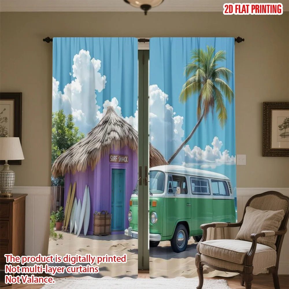 2D flat printing 2pcs Curtain Beach Day Van Scene Digital Printed Polyester Drapes Festive Holiday for Drapes for Bedroom Window
2D flat printing 2pcs Curtain Beach Day Van Scene Digital Printed Polyester Drapes Festive Holiday for Drapes for Bedroom Window