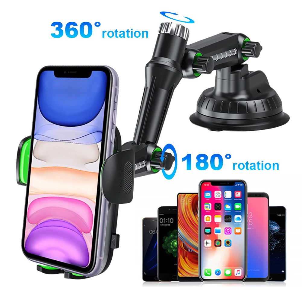 Dashboard Phone Holder Hands Free Air Vent Phone Mount Flexible Long Arm 360 Degree Rotating Air Vent GPS Stand for 4.7-7.2 Inch
Dashboard Phone Holder Hands Free Air Vent Phone Mount Flexible Long Arm 360 Degree Rotating Air Vent GPS Stand for 4.7-7.2 Inch