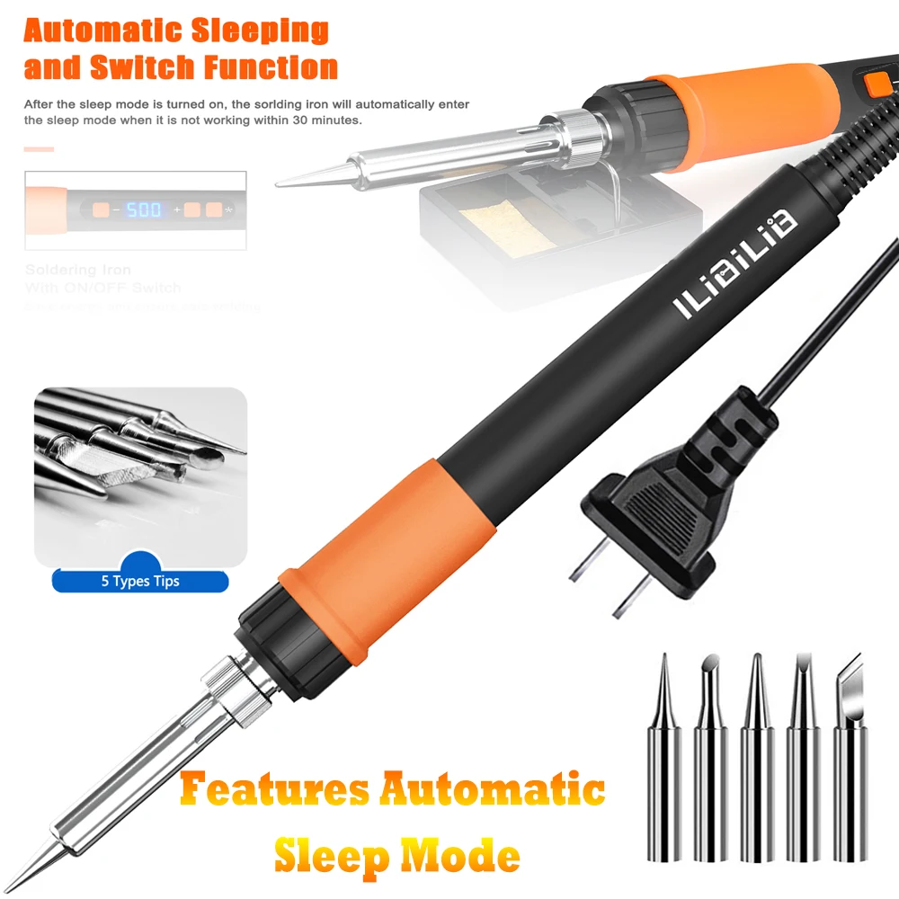 ILIBILIB 90W Soldering Iron Kit LCD Digital Electric Welding Gun Tool Adjustable Tempe
ILIBILIB 90W Soldering Iron Kit LCD Digital Electric Welding Gun Tool Adjustable Tempe