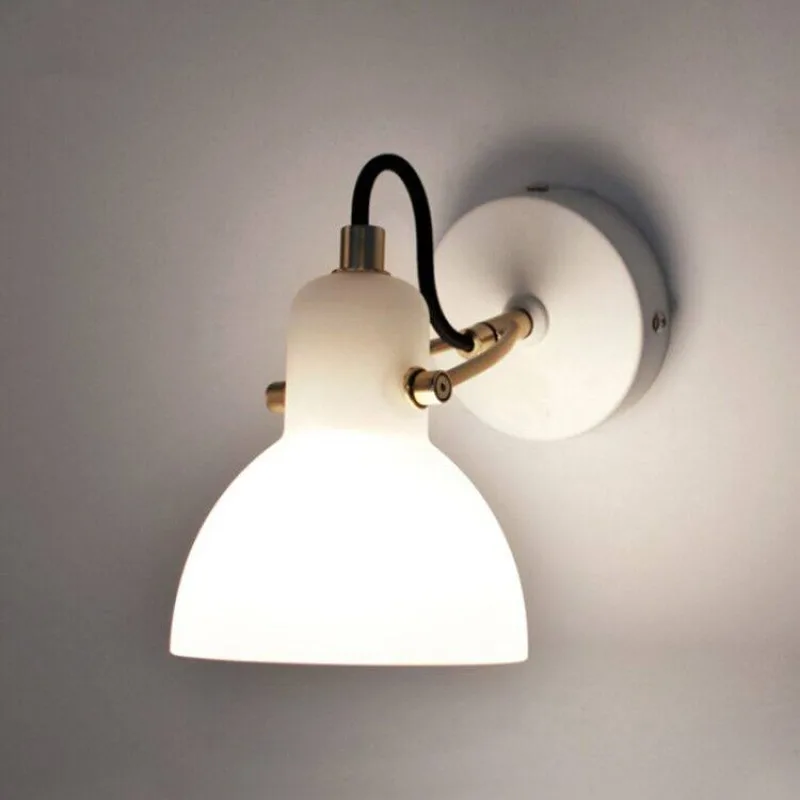 Modern Bedroom Bedside LED Wall Lamps Nordic Simple White Glass Wall Lights Living Room Study Balcony Creative Rotatable Sconces
Modern Bedroom Bedside LED Wall Lamps Nordic Simple White Glass Wall Lights Living Room Study Balcony Creative Rotatable Sconces