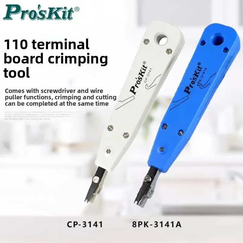 Pro'sKit 8PK-3141A 110 Terminal Block Crimping Tool Punch Down Tool Reliable and Precise for Wiring Installation and Maintenance
Pro'sKit 8PK-3141A 110 Terminal Block Crimping Tool Punch Down Tool Reliable and Precise for Wiring Installation and Maintenance
