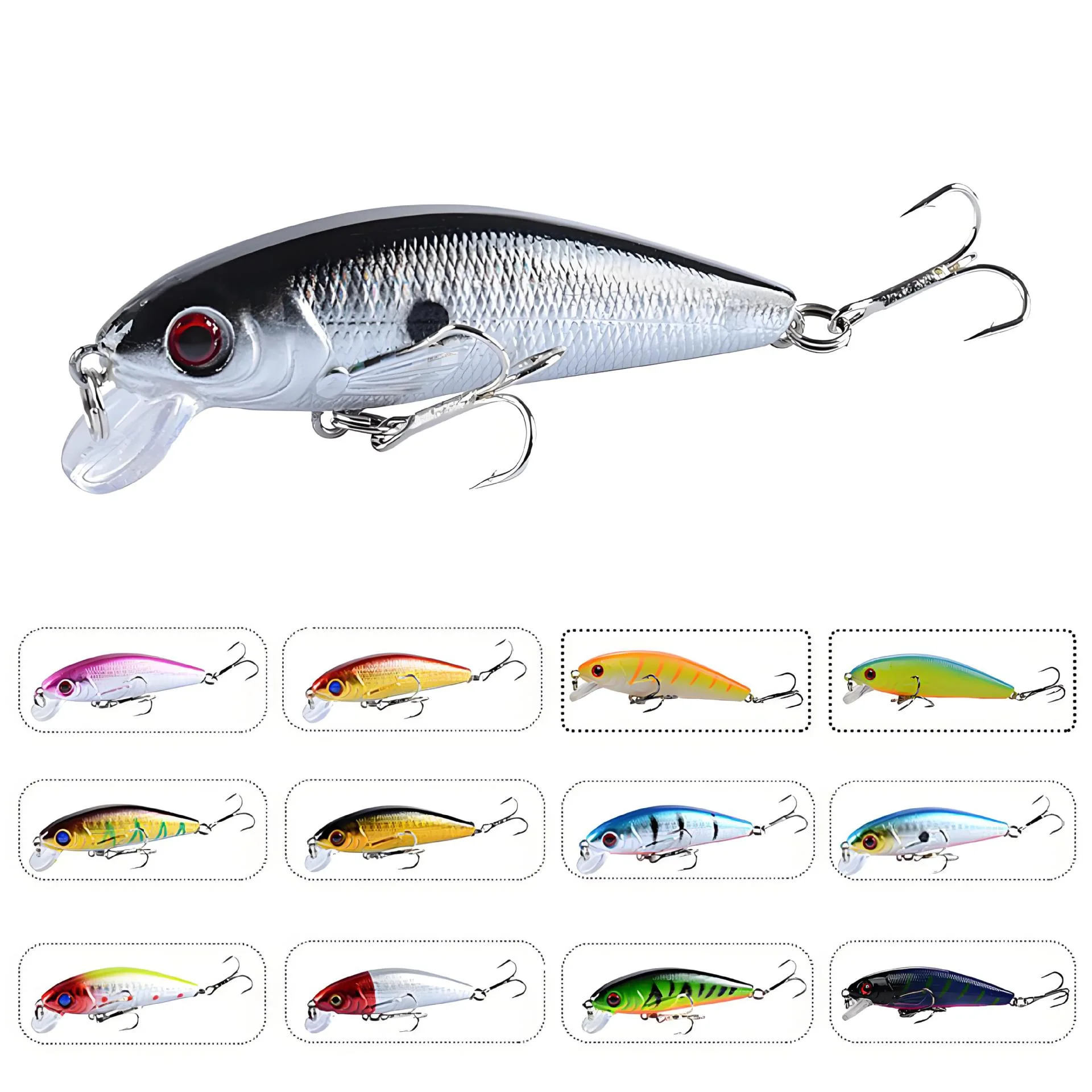 Floating Minnow Lure 75MM 8.3G Rattle Bead Dead Flight Realistic High Attraction Hard Bait Freshwater Saltwater Fishing Bait
Floating Minnow Lure 75MM 8.3G Rattle Bead Dead Flight Realistic High Attraction Hard Bait Freshwater Saltwater Fishing Bait