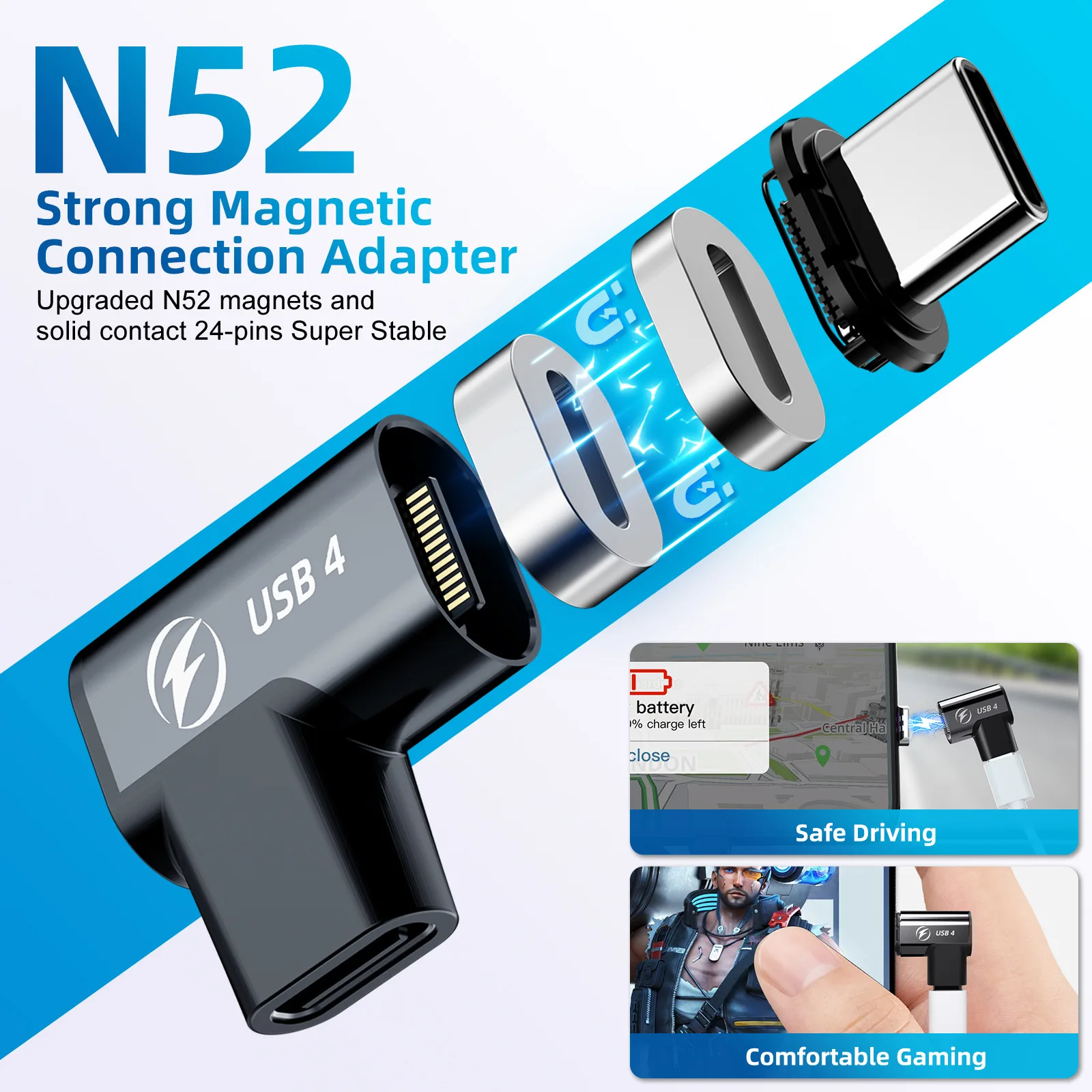 140W Usb Magnetic Adapter Type C Adapter Connector Compatible for Macbook Smartphones Laptop Fast Data Transfer Magnet Converter
140W Usb Magnetic Adapter Type C Adapter Connector Compatible for Macbook Smartphones Laptop Fast Data Transfer Magnet Converter