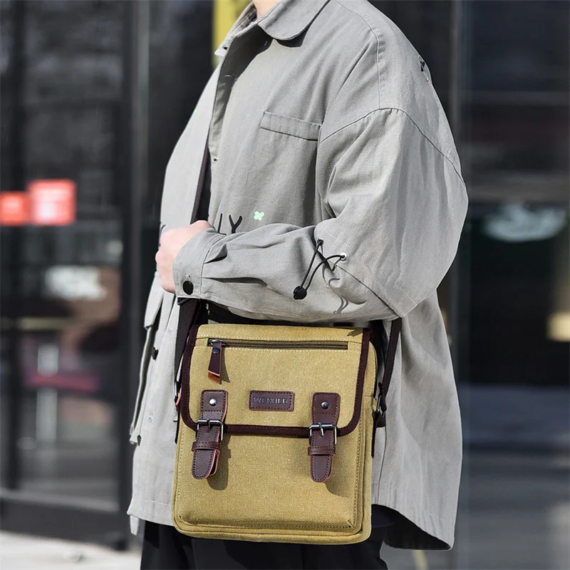 Men's Canvas Crossbody Bag Vintage Fashion Shoulder Sling Bag Leisure Large Capacity Handbags Travel High Quality Messenger Bag
Men's Canvas Crossbody Bag Vintage Fashion Shoulder Sling Bag Leisure Large Capacity Handbags Travel High Quality Messenger Bag