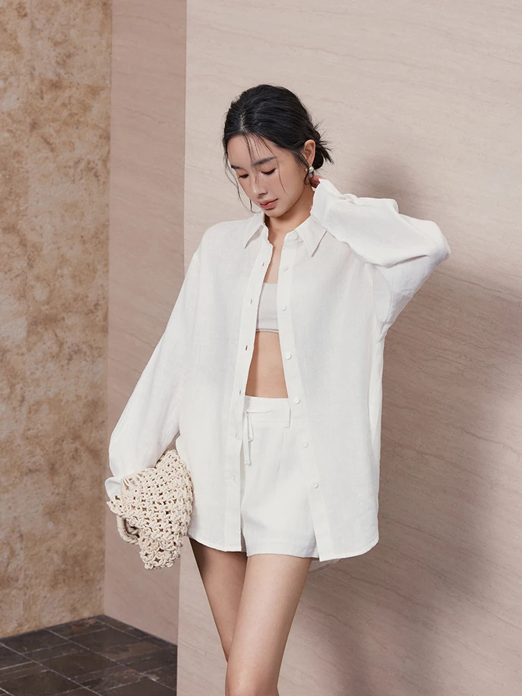 Neko Linen Shirt Three-Piece Set Women's Loose Wide-Leg Long Sleeve Shirt Shorts Pants Comfortable Breathable Spring Fashion
Neko Linen Shirt Three-Piece Set Women's Loose Wide-Leg Long Sleeve Shirt Shorts Pants Comfortable Breathable Spring Fashion