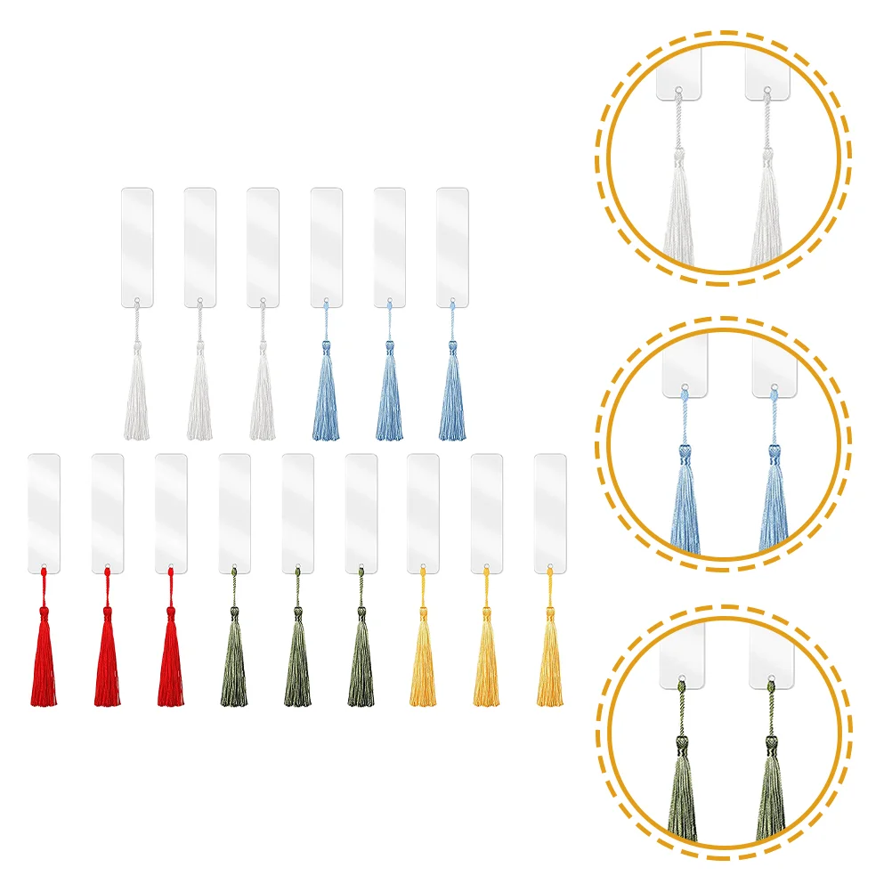 15 Pcs Tassel Bookmark Acrylic Sublimation Blanks Craft Bookmarks Heat Transfer End of Year Student Gifts with Hole DIY
15 Pcs Tassel Bookmark Acrylic Sublimation Blanks Craft Bookmarks Heat Transfer End of Year Student Gifts with Hole DIY