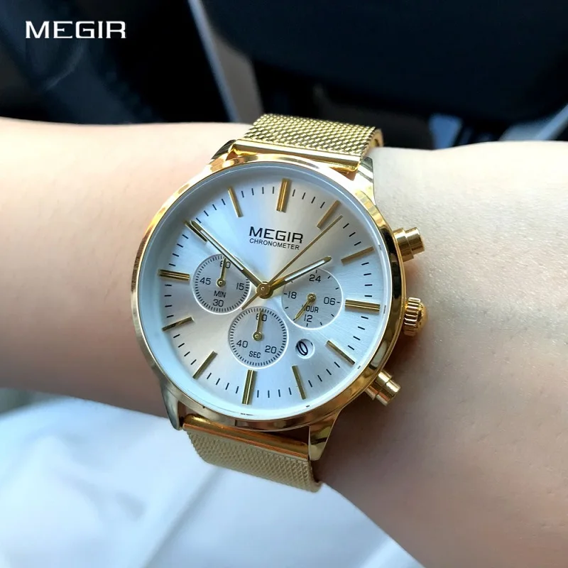 MEGIR Top Brand Women Fashion Quartz Lady Steel Waterproof Date Relogio Feminino Casual Clock Wristwatch for Lovers Girl Friend
MEGIR Top Brand Women Fashion Quartz Lady Steel Waterproof Date Relogio Feminino Casual Clock Wristwatch for Lovers Girl Friend