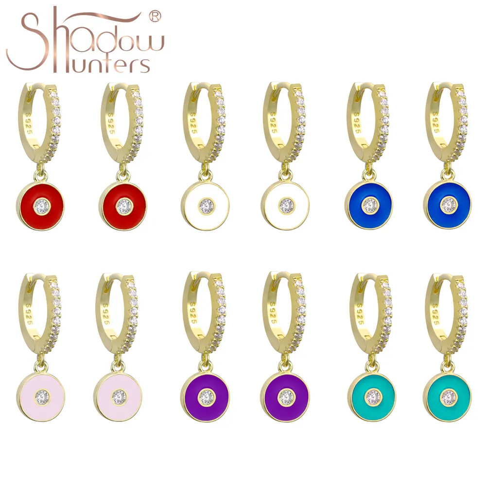 SHADOWHUNTERS Sterling 925 Silver Sugar Color Enamel Huggies Earrings With Zircon For Women Colorful Round Enamel Drop Earrings
SHADOWHUNTERS Sterling 925 Silver Sugar Color Enamel Huggies Earrings With Zircon For Women Colorful Round Enamel Drop Earrings