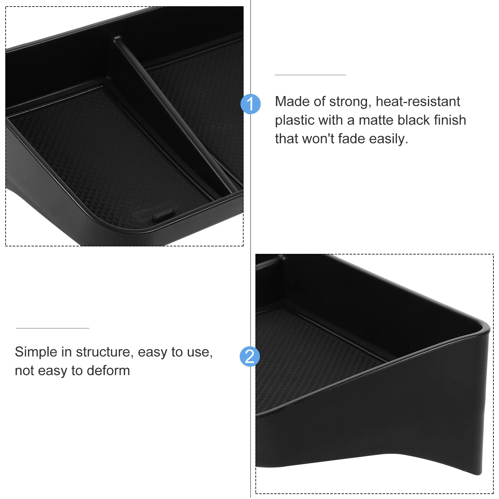 Center Console Storage Box Durable ABS Matte Black Non-Slip Organizer Tray Car Accessories Automotive Storage Container
Center Console Storage Box Durable ABS Matte Black Non-Slip Organizer Tray Car Accessories Automotive Storage Container