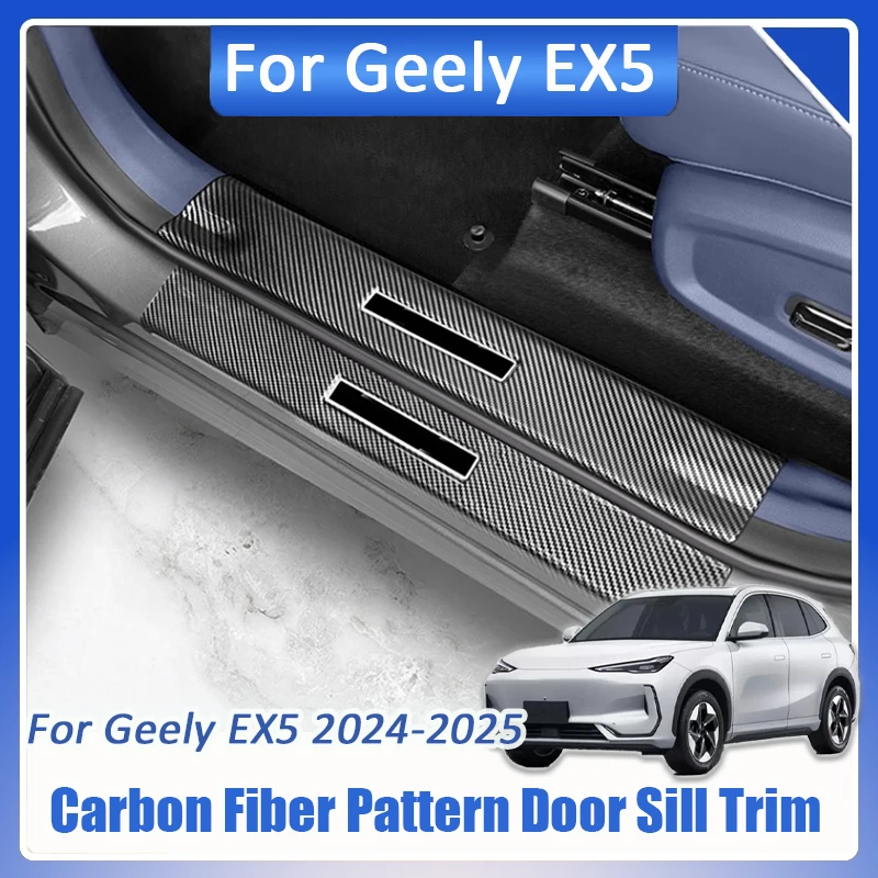 Для Geely EX5 Galaxy E5 2024 2025 2026 автомобильный узор из углеродного волокна, накладка на порог, защитная декоративная наклейка, автозапчасти
Для Geely EX5 Galaxy E5 2024 2025 2026 автомобильный узор из углеродного волокна, накладка на порог, защитная декоративная наклейка, автозапчасти