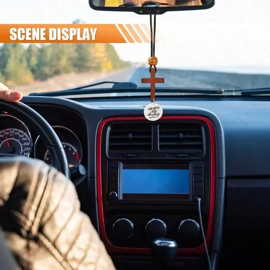Wooden Car Rear View Mirror Hanging Cross Charm Religious Auto Pendant Ornament For Men And Women
Wooden Car Rear View Mirror Hanging Cross Charm Religious Auto Pendant Ornament For Men And Women