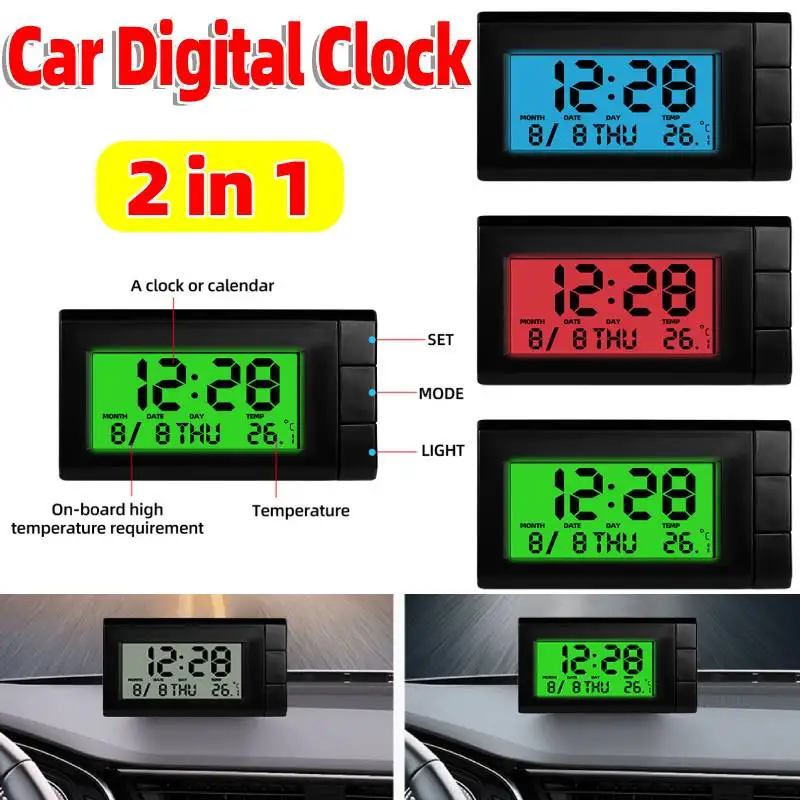 2 in 1 Car Electronic Intelligent Watch Auto Temperature Gauge LCD Display Digital Calendar Clock Thermometer for Vehicle Parts
2 in 1 Car Electronic Intelligent Watch Auto Temperature Gauge LCD Display Digital Calendar Clock Thermometer for Vehicle Parts