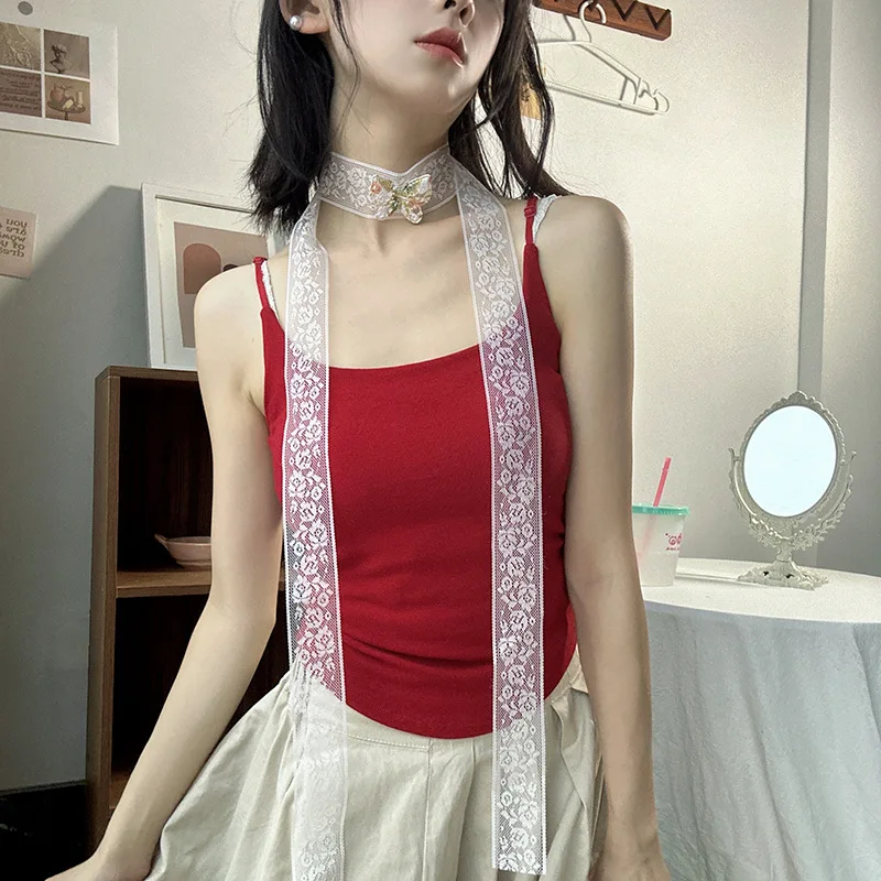 Fashionable White Lace Embroidered Scarf For Women Versatile For Spring And Summer With A Layered And Flowing Ribbon
Fashionable White Lace Embroidered Scarf For Women Versatile For Spring And Summer With A Layered And Flowing Ribbon