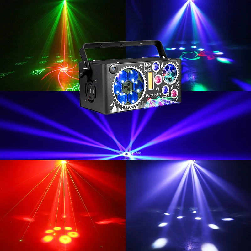 WUSTAR 4-в-1 DJ Party Light с лазером, светодиодным стробоскопом, 512DMX и звуковой активацией для дома, клубов и сценических мероприятий
WUSTAR 4-в-1 DJ Party Light с лазером, светодиодным стробоскопом, 512DMX и звуковой активацией для дома, клубов и сценических мероприятий