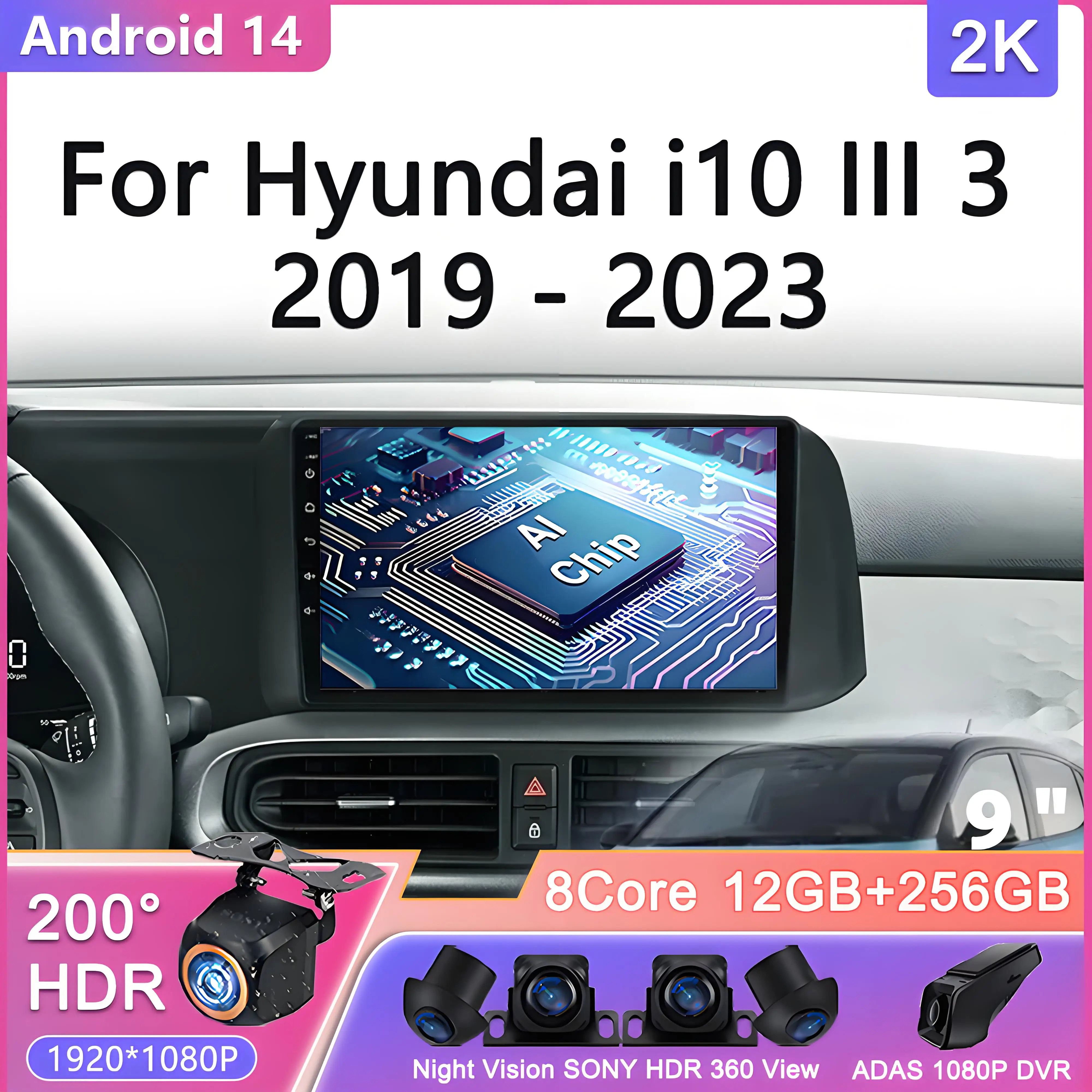 Android 14 For Hyundai i10 III 3 2019 - 2023 Car Radio Stereo Multimedia Video Player Unit GPS Wireless Carplay Android Car GPS
Android 14 For Hyundai i10 III 3 2019 - 2023 Car Radio Stereo Multimedia Video Player Unit GPS Wireless Carplay Android Car GPS