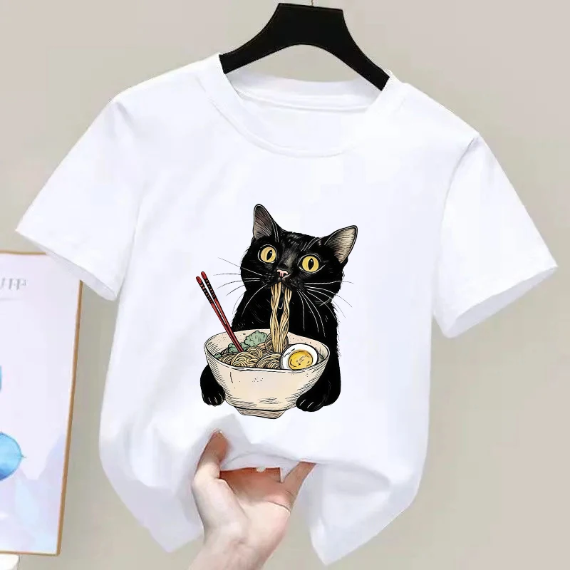 Noodle Ramen Cat T-Shirt Foodie Lover T Shirts Black Cat Noodle Kids T-Shirts Retro Casual Short Sleeve Tshirt Girl Boy Clothes
Noodle Ramen Cat T-Shirt Foodie Lover T Shirts Black Cat Noodle Kids T-Shirts Retro Casual Short Sleeve Tshirt Girl Boy Clothes