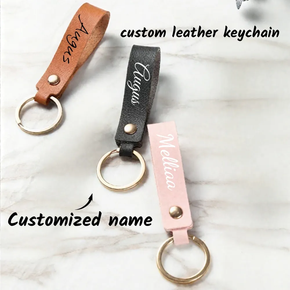 Personalized Custom Solid Color Pu Leather Keychain Upload Text Creative Fashion Simple Giving Girlfriend Boyfriend Car Keychain
Personalized Custom Solid Color Pu Leather Keychain Upload Text Creative Fashion Simple Giving Girlfriend Boyfriend Car Keychain