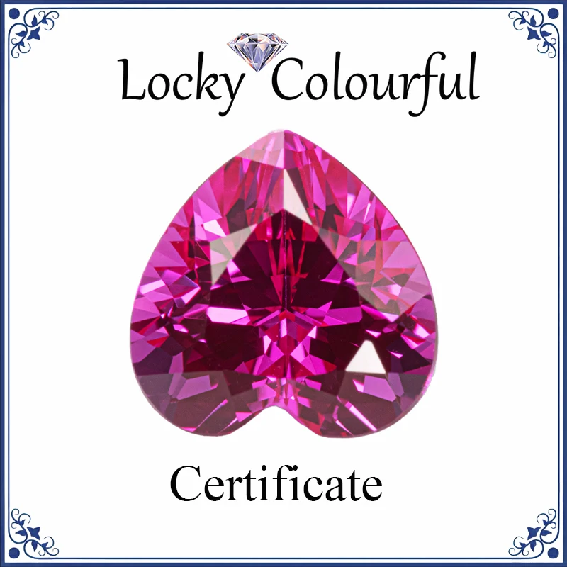 Lab Grown Sapphire Hot Pink Color Top Quality Heart Shape Charm Bead for Diy Jewelry Making Bracelet Selectable AGL Certificate
Lab Grown Sapphire Hot Pink Color Top Quality Heart Shape Charm Bead for Diy Jewelry Making Bracelet Selectable AGL Certificate