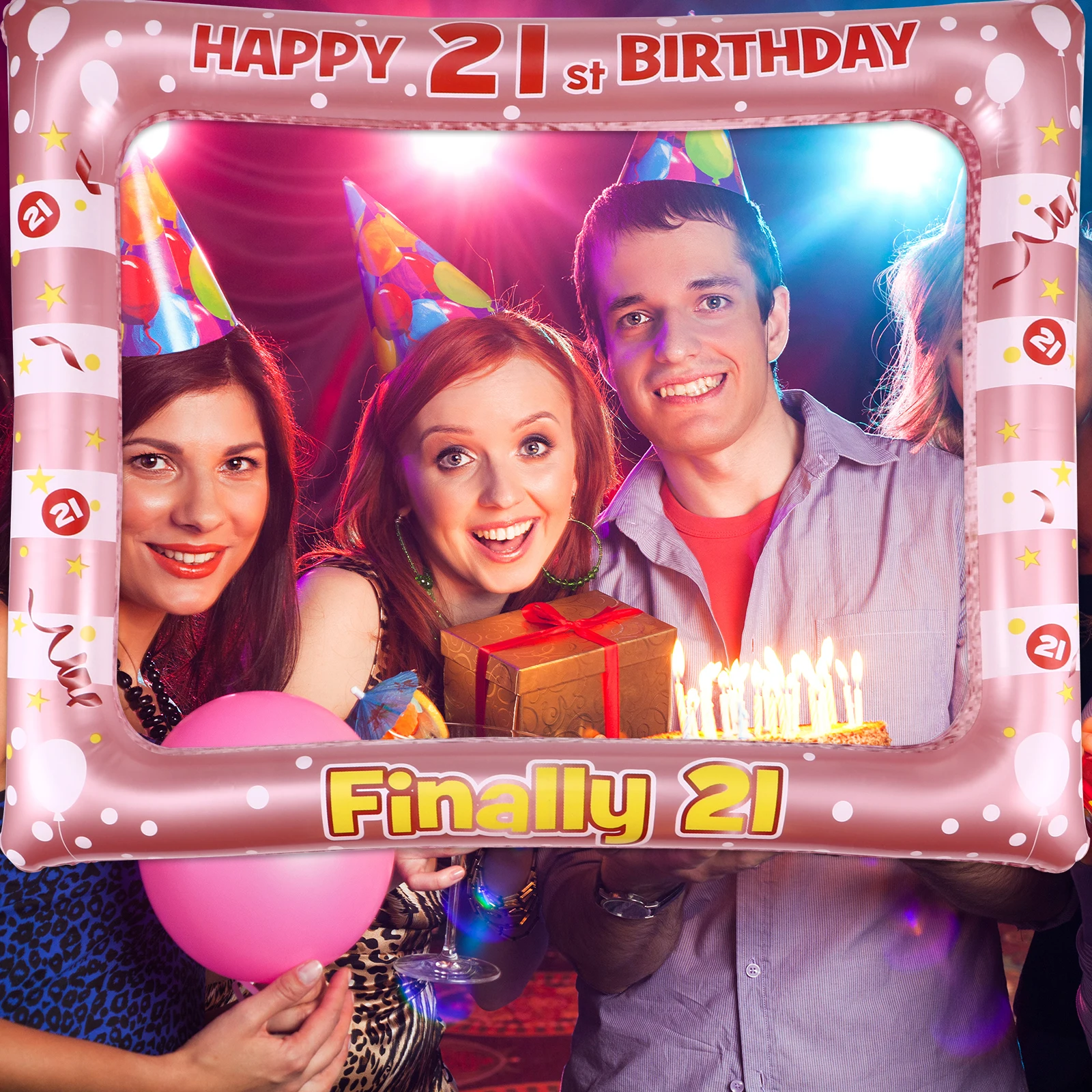 1 pc Inflatable Birthday Party Frame Pvc Photo Booth Prop For Birthday Family Gathering Age 21 Years
1 pc Inflatable Birthday Party Frame Pvc Photo Booth Prop For Birthday Family Gathering Age 21 Years