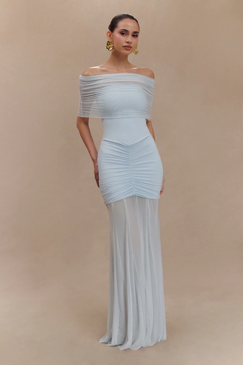 Sexy Off Shoulder Mesh Maxi Dress For Women Fashion Mesh Strapless Ruched Dress Slim Elegant Party Evening Dress
Sexy Off Shoulder Mesh Maxi Dress For Women Fashion Mesh Strapless Ruched Dress Slim Elegant Party Evening Dress