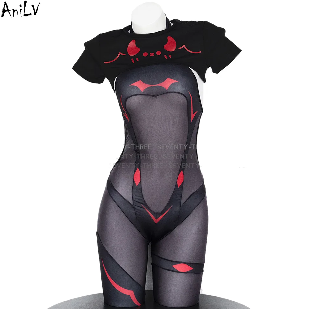 AniLV Game Anime Girl Little Devil Bodysuit Uniform Punk Cyber Combat Tight Jumpsuit Stocking Outfits Cosplay Halloween Costume
AniLV Game Anime Girl Little Devil Bodysuit Uniform Punk Cyber Combat Tight Jumpsuit Stocking Outfits Cosplay Halloween Costume