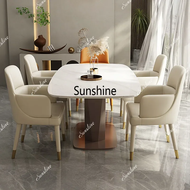 Household creative minimalist modern high-end rectangular dining table
Household creative minimalist modern high-end rectangular dining table