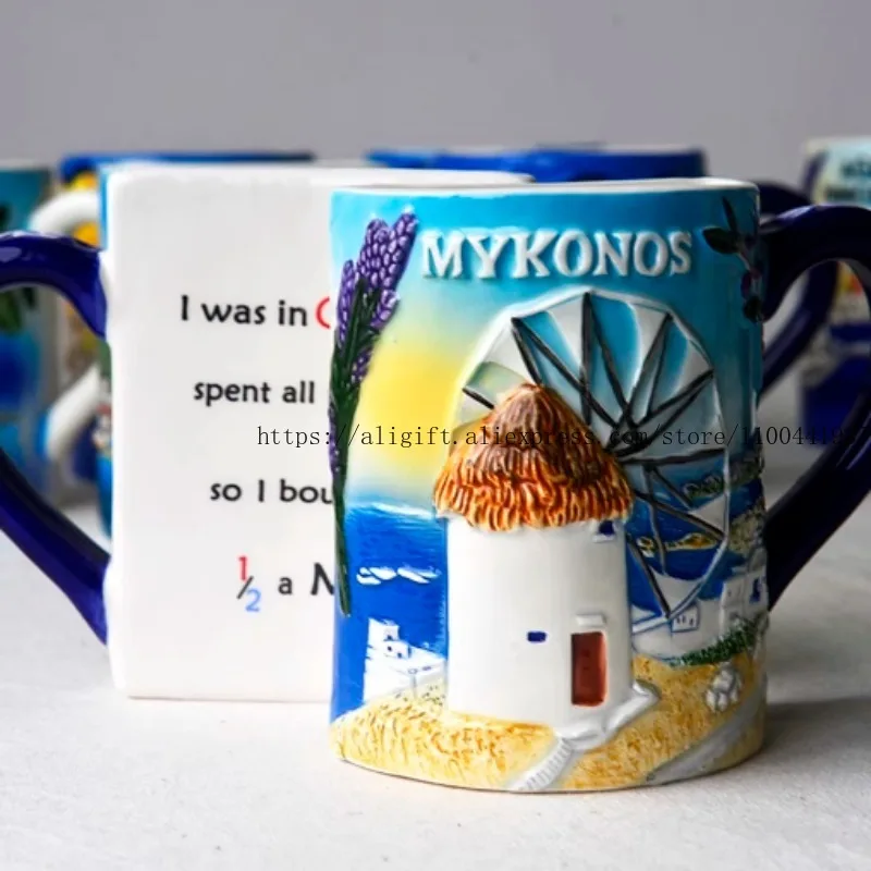 Half Cups Creative Greek Travel Gifts Ceramic European-Style Architectural Landscapes Water Mug
Half Cups Creative Greek Travel Gifts Ceramic European-Style Architectural Landscapes Water Mug