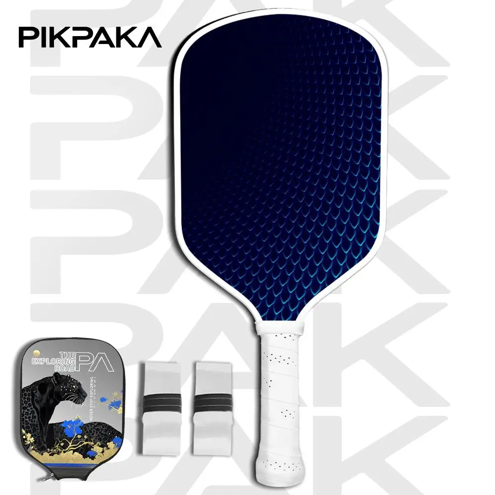 Simple blue grid Pickleball Paddle Set USAPA Approved T700 Carbon Fiber Unibody Thermoformed with 16MM Honeycomb Core Power&Spin
Simple blue grid Pickleball Paddle Set USAPA Approved T700 Carbon Fiber Unibody Thermoformed with 16MM Honeycomb Core Power&Spin