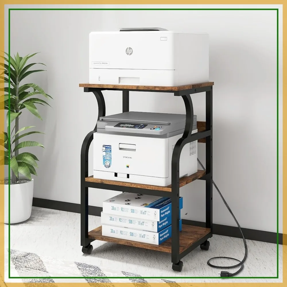 Rolling Printer Stand with 3-Tier Shelves, Adjustable Storage for Home Office, Heat Press, 3D Printer
Rolling Printer Stand with 3-Tier Shelves, Adjustable Storage for Home Office, Heat Press, 3D Printer