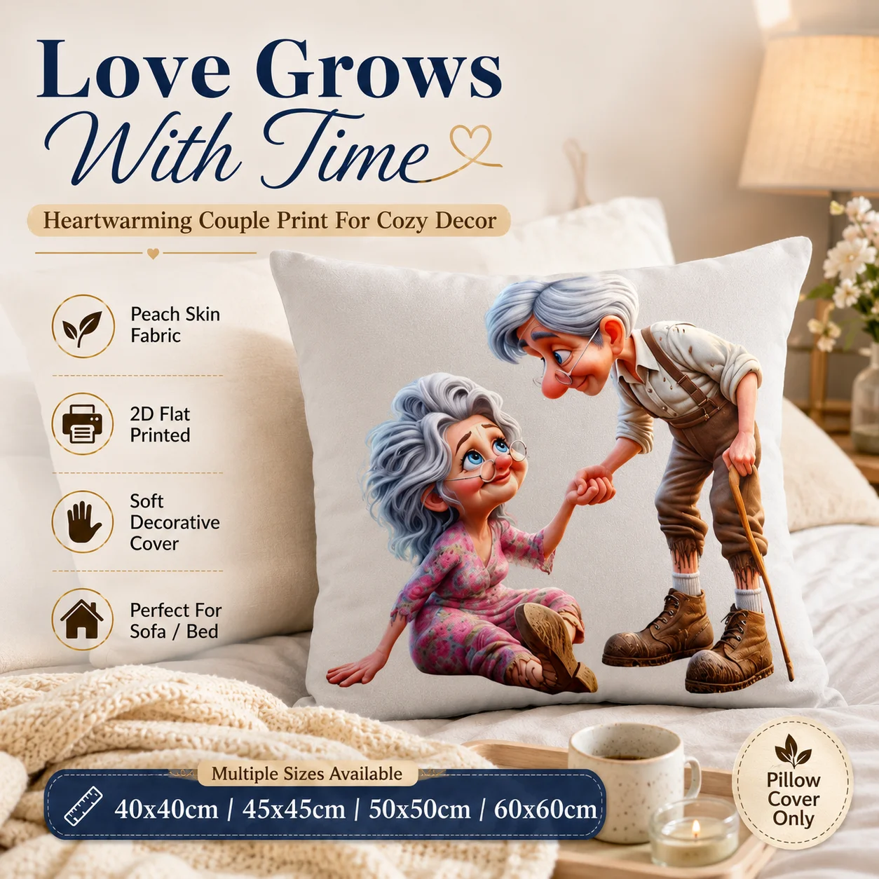 Cute Elderly Couple Pillowcase 2D Flat Printed Peach Skin Cushion Cover Romantic Grandparent Sofa Throw Pillow Home Decor
Cute Elderly Couple Pillowcase 2D Flat Printed Peach Skin Cushion Cover Romantic Grandparent Sofa Throw Pillow Home Decor