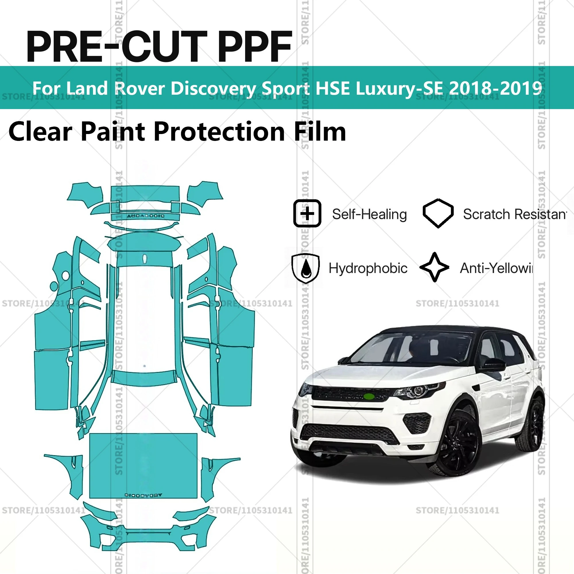Pre-Cut Paint Protection Film PPF Transparent Car Film Automotive For Land Rover Discovery Sport HSE Luxury-SE 2018-2019
Pre-Cut Paint Protection Film PPF Transparent Car Film Automotive For Land Rover Discovery Sport HSE Luxury-SE 2018-2019