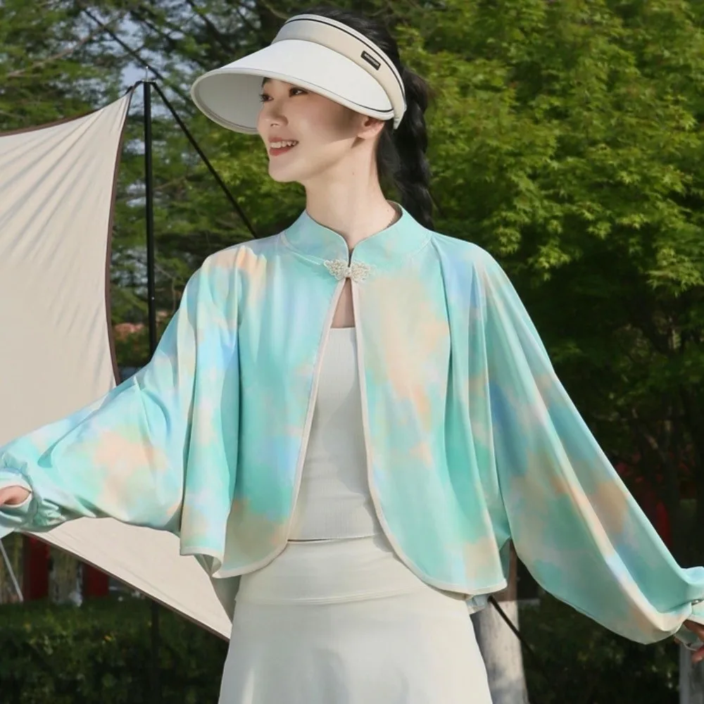 Ice Silk Sunscreen Shawl Solid Color Long Sleeve Sun Protection Clothing Thin Quick Dry Tie-dye UV Protection Cape
Ice Silk Sunscreen Shawl Solid Color Long Sleeve Sun Protection Clothing Thin Quick Dry Tie-dye UV Protection Cape