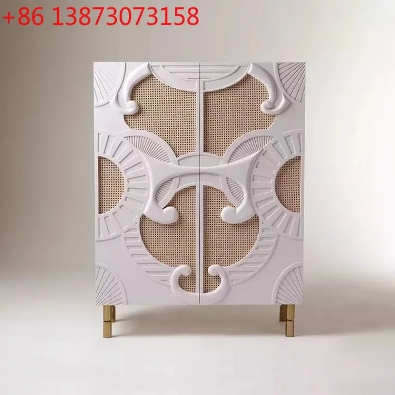 American light luxury solid wood carved dining side matador rattan creative locker
American light luxury solid wood carved dining side matador rattan creative locker
