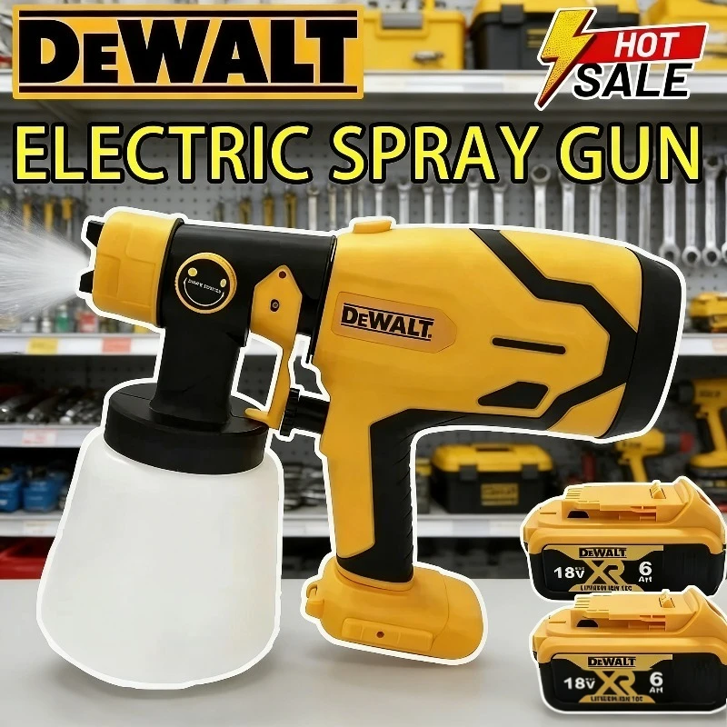 Dewalt 800ML Cordless Electric Spray Gun Portable Paint Sprayer High Power Auto Furniture Coating Airbrush For 18V Battery
Dewalt 800ML Cordless Electric Spray Gun Portable Paint Sprayer High Power Auto Furniture Coating Airbrush For 18V Battery