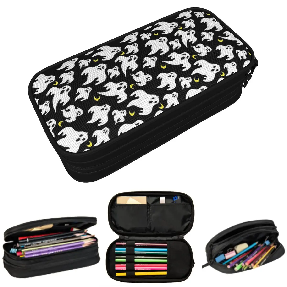 Cartoon Ghost Pattern Pencil Case for Students Gifts Pen Box Pencil Bag Stationery Supplies Pen Holder Bag
Cartoon Ghost Pattern Pencil Case for Students Gifts Pen Box Pencil Bag Stationery Supplies Pen Holder Bag