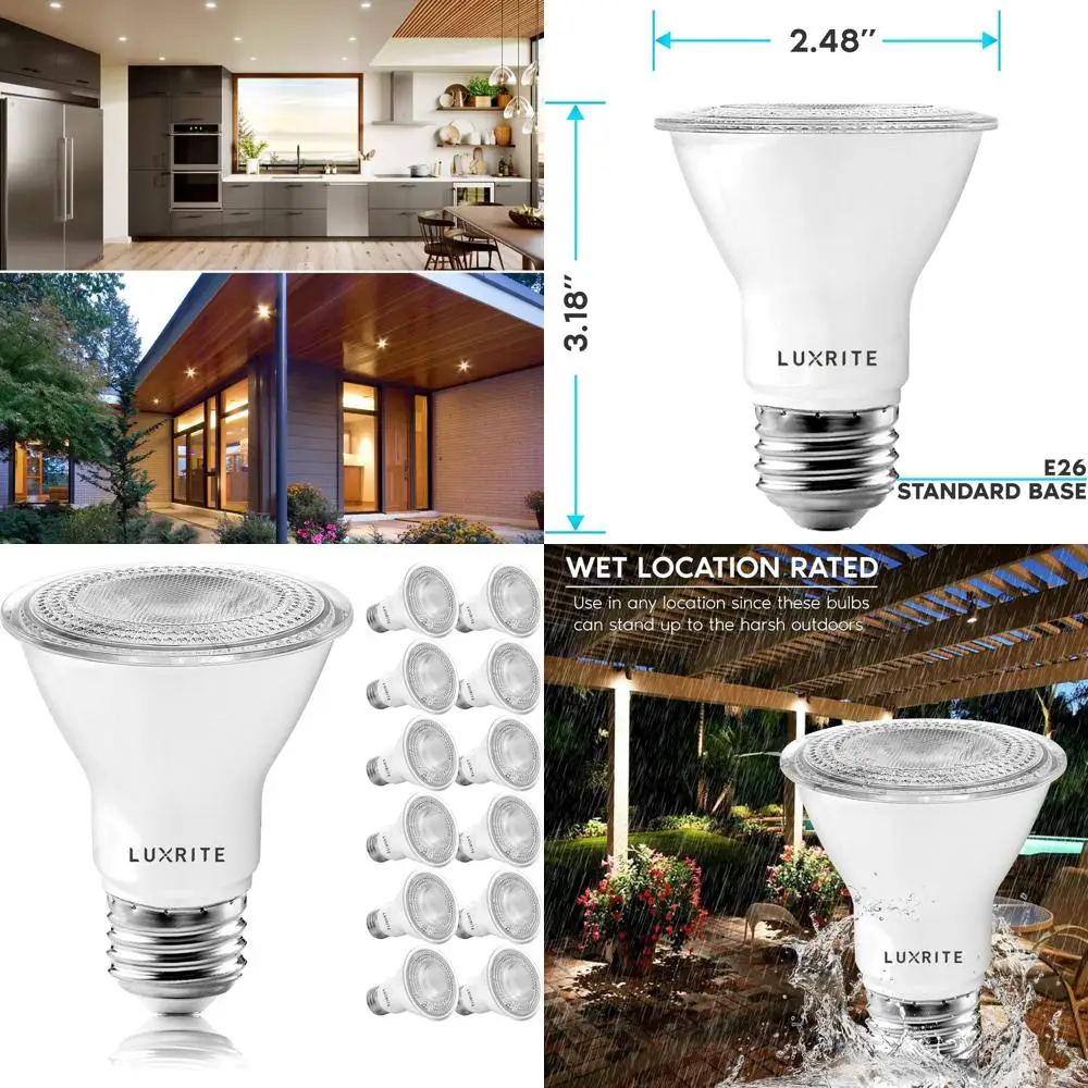 Светодиодные лампы-прожекторы PAR20, аналог 7W/50W, 3000K, мягкий белый свет, с регулировкой яркости, для внутреннего/наружного использования, 500 люмен, влагозащищенные, цоколь E26, сертификация UL.
Светодиодные лампы-прожекторы PAR20, аналог 7W/50W, 3000K, мягкий белый свет, с регулировкой яркости, для внутреннего/наружного использования, 500 люмен, влагозащищенные, цоколь E26, сертификация UL.