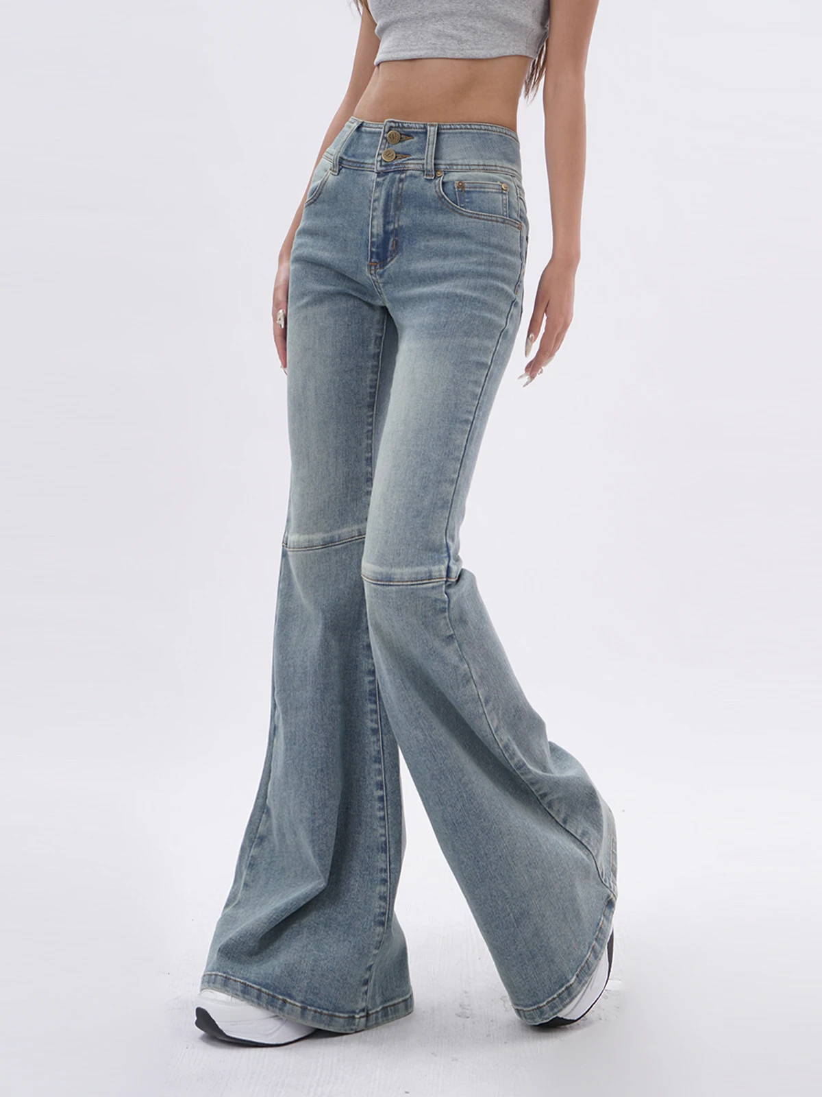 American Retro High Waist Slimming Denim Jeans Women's Autumn High Waist Stretchy Bell Bot Long Pants Floor-Length
American Retro High Waist Slimming Denim Jeans Women's Autumn High Waist Stretchy Bell Bot Long Pants Floor-Length