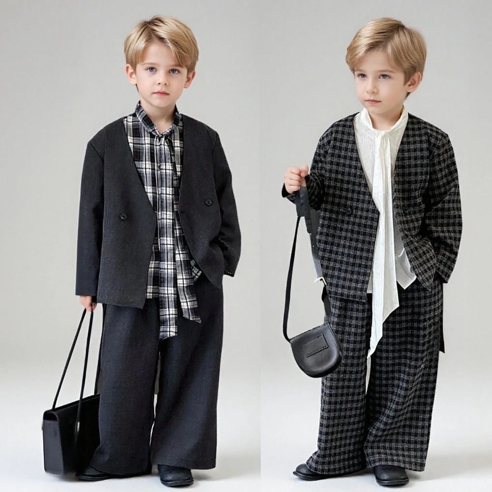Teen Boys Plaid Blazer Set Spring Fall Fashion Elegant Birthday Party Formal Wear for Kids Show Performance Outfit Children Suit
Teen Boys Plaid Blazer Set Spring Fall Fashion Elegant Birthday Party Formal Wear for Kids Show Performance Outfit Children Suit